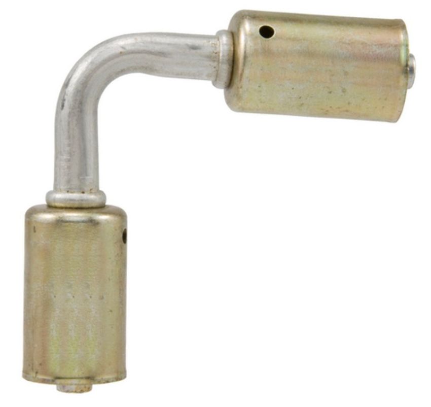 Four Seasons 14326 90 Degree In-line Splicer, Aluminum, Standard Diameter Beadlock, A/C Fitting