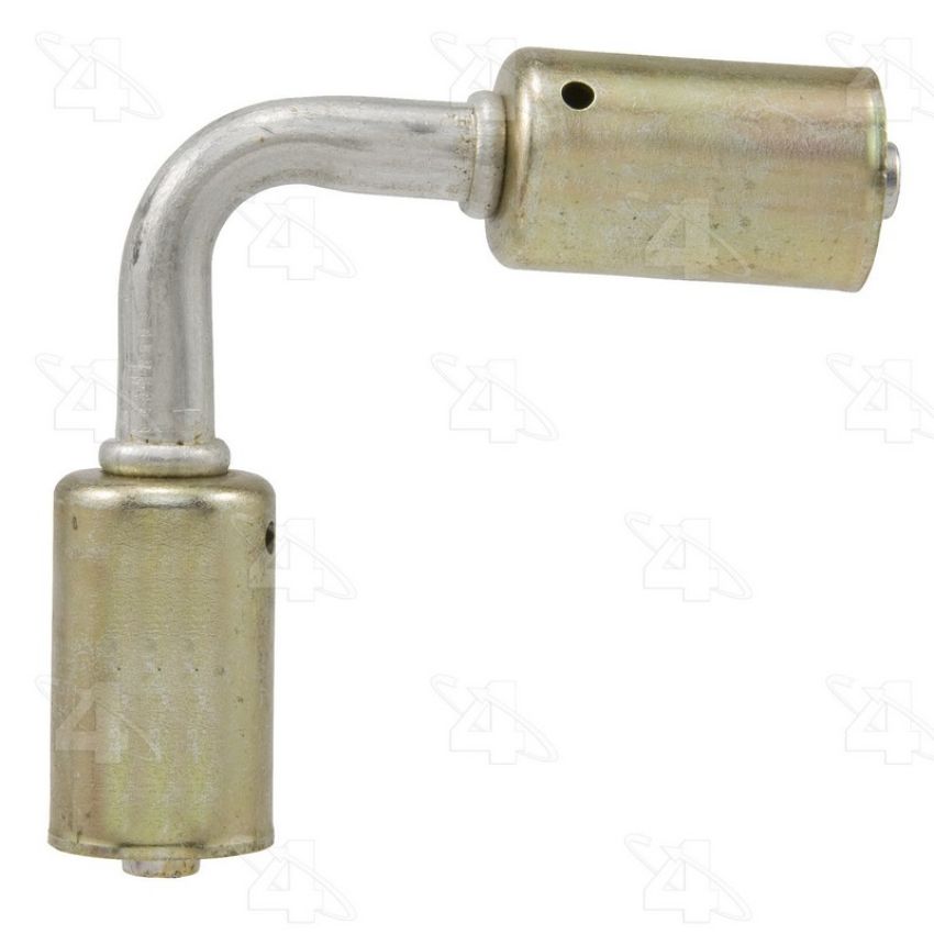 Four Seasons 14326 90 Degree In-line Splicer, Aluminum, Standard Diameter Beadlock, A/C Fitting