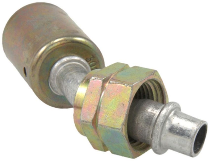 Four Seasons 14528 45 Degree Female Metric O-Ring, Aluminum, Standard Diameter Beadlock, A/C Fitting