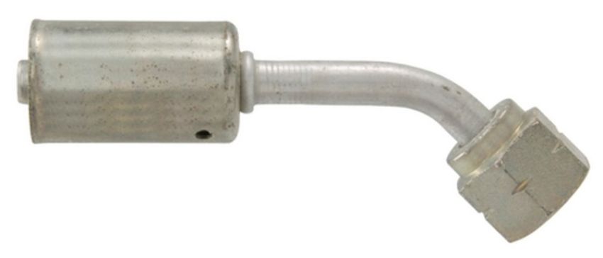 Four Seasons 14566 45 Degree Female Metric O-Ring, Aluminum, Standard Diameter Beadlock, A/C Fitting
