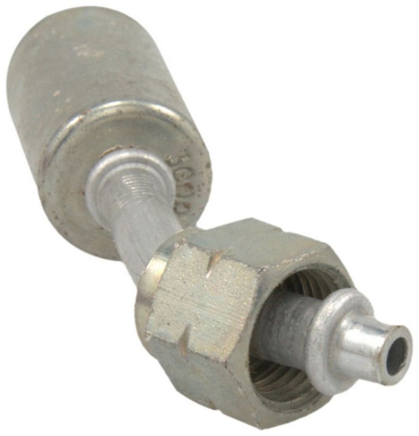 Four Seasons 14566 45 Degree Female Metric O-Ring, Aluminum, Standard Diameter Beadlock, A/C Fitting