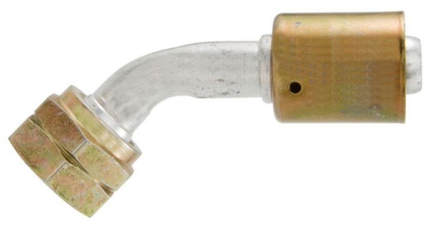 Four Seasons 14572 45 Degree Female Metric O-Ring, Aluminum, Standard Diameter Beadlock, A/C Fitting