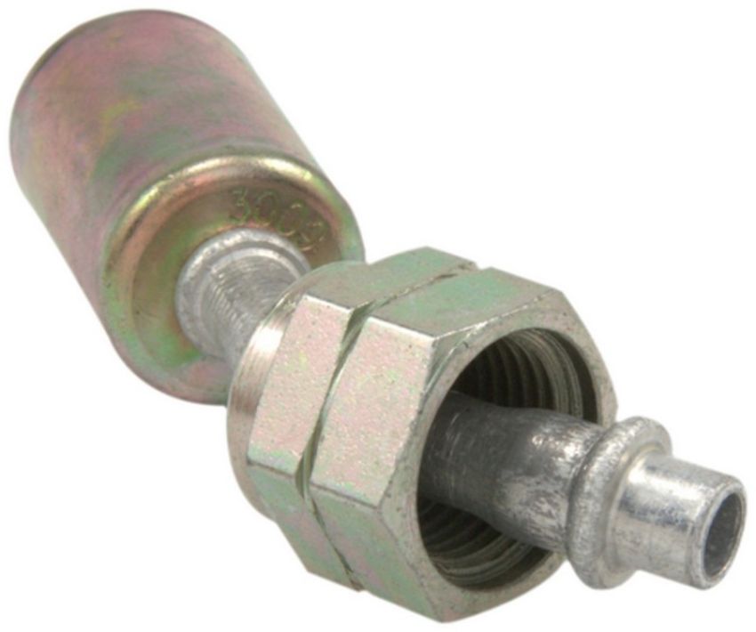 Four Seasons 14586 45 Degree Female Metric O-Ring, Aluminum, Standard Diameter Beadlock, A/C Fitting