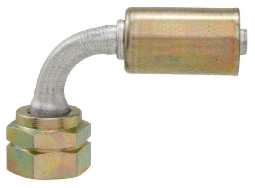 Four Seasons 14626 90 Degree Female Metric O-Ring, Aluminum, Standard Diameter Beadlock, A/C Fitting