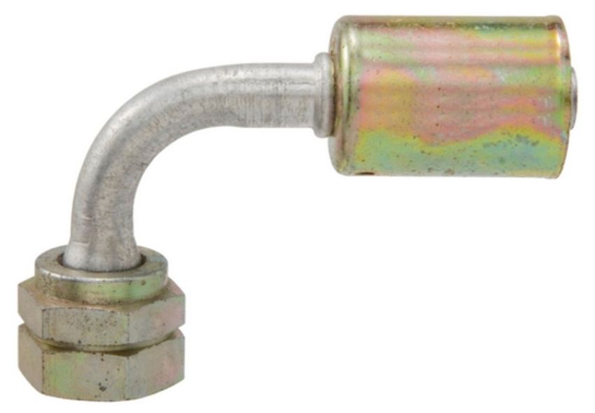 Four Seasons 14628 90 Degree Female Metric O-Ring, Aluminum, Standard Diameter Beadlock, A/C Fitting