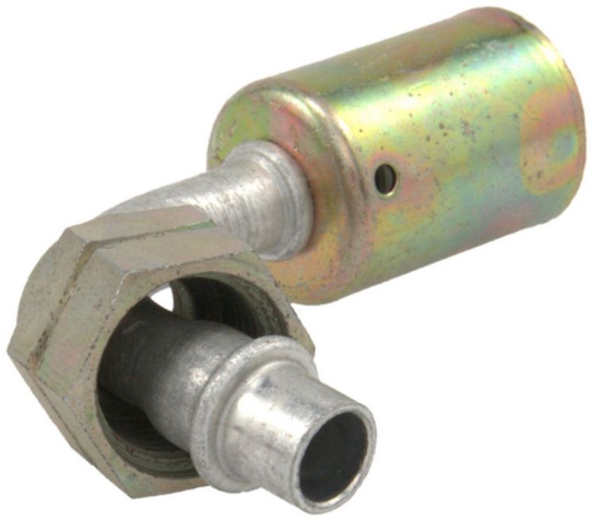 Four Seasons 14628 90 Degree Female Metric O-Ring, Aluminum, Standard Diameter Beadlock, A/C Fitting