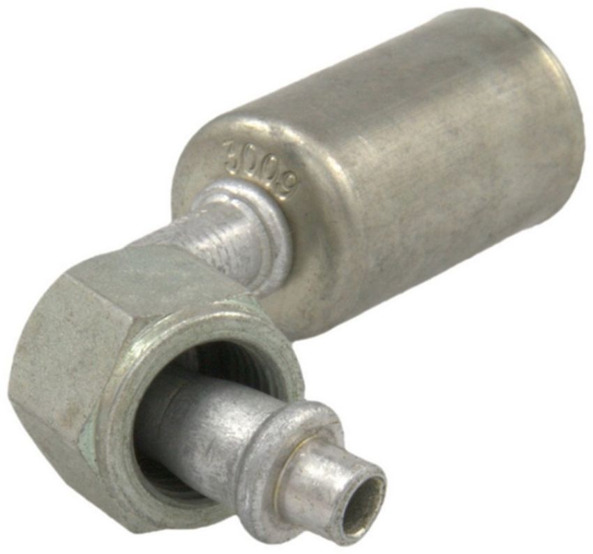 Four Seasons 14646 90 Degree Female Metric O-Ring, Aluminum, Standard Diameter Beadlock, A/C Fitting