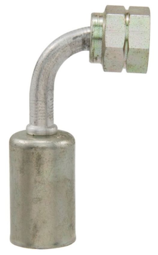 Four Seasons 14666 90 Degree Female Metric O-Ring, Aluminum, Standard Diameter Beadlock, A/C Fitting