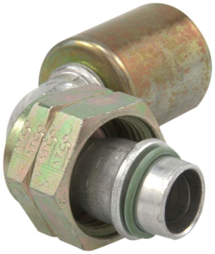 Four Seasons 14672 90 Degree Female Metric O-Ring, Aluminum, Standard Diameter Beadlock, A/C Fitting