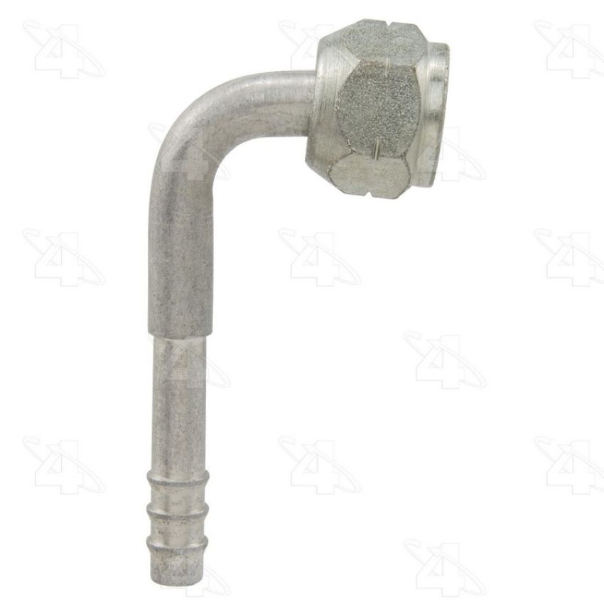 Four Seasons 14906 90 Degree Female Metric O-Ring, Aluminum, Standard Diameter Barb and Clamp