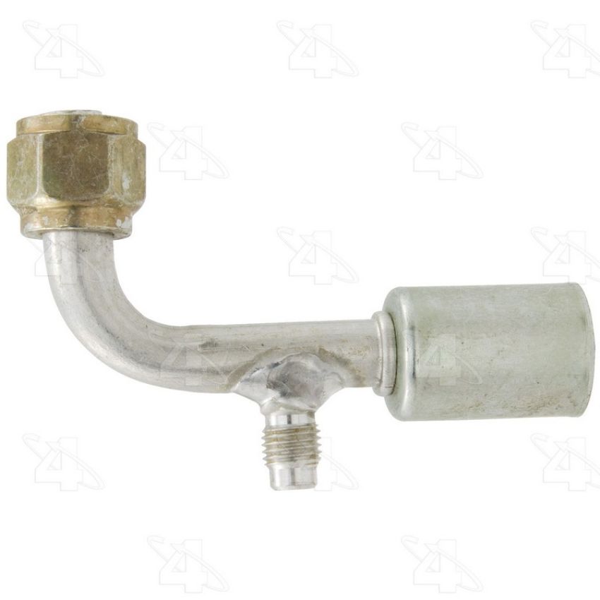 Four Seasons 14918 90 Degree Female O-Ring with R12 Service Port, Aluminum, Standard Diameter Beadlock
