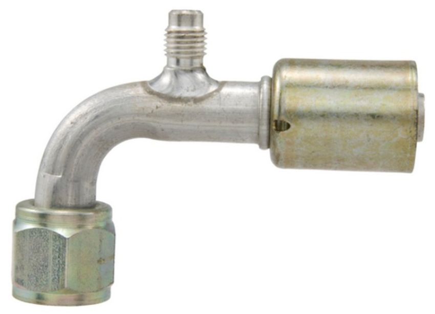 Four Seasons 14920 90 Degree Female O-Ring with R12 Service Port, Aluminum, Standard Diameter Beadlock