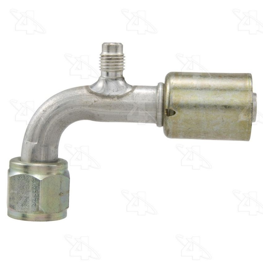 Four Seasons 14920 90 Degree Female O-Ring with R12 Service Port, Aluminum, Standard Diameter Beadlock
