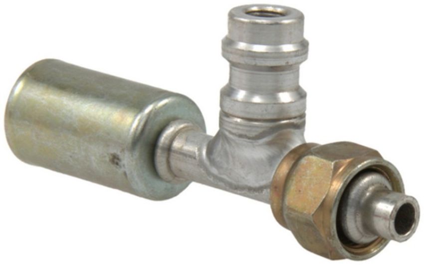 Four Seasons 14926 Straight Female O-Ring with R134a Service Port, Aluminum, Standard Dia. Beadlock