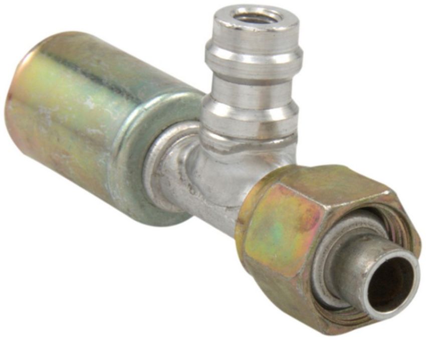 Four Seasons 14928 Straight Female O-Ring with R134a Service Port, Aluminum, Standard Dia. Beadlock