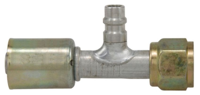 Four Seasons 14930 Straight Female O-Ring with R134a Service Port, Aluminum, Standard Dia. Beadlock
