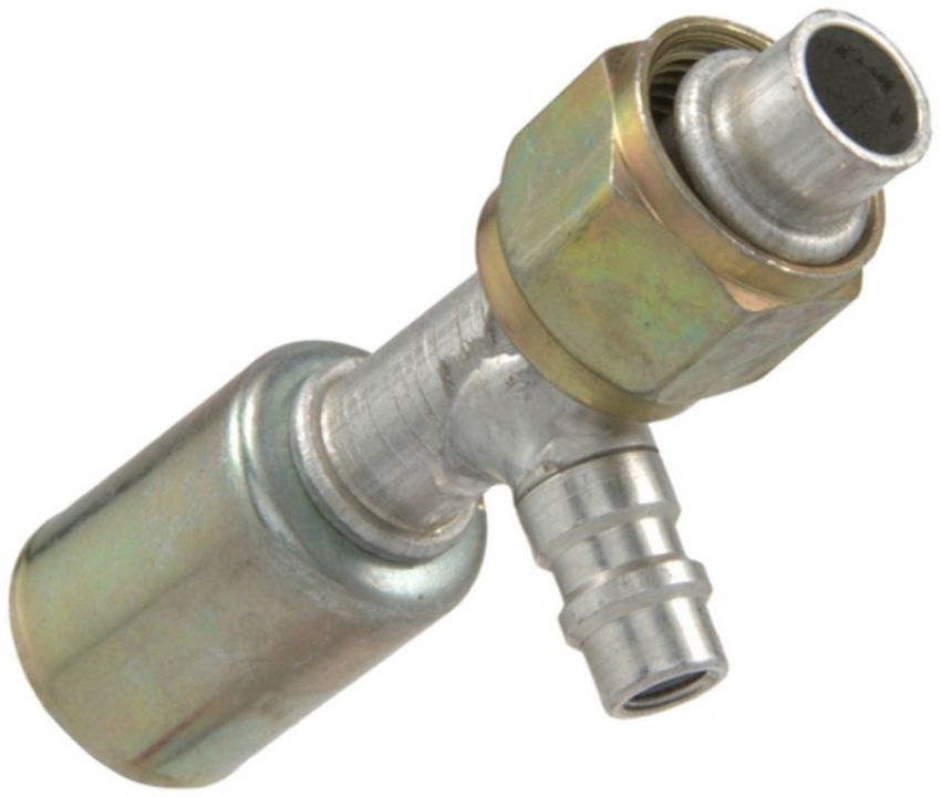 Four Seasons 14930 Straight Female O-Ring with R134a Service Port, Aluminum, Standard Dia. Beadlock