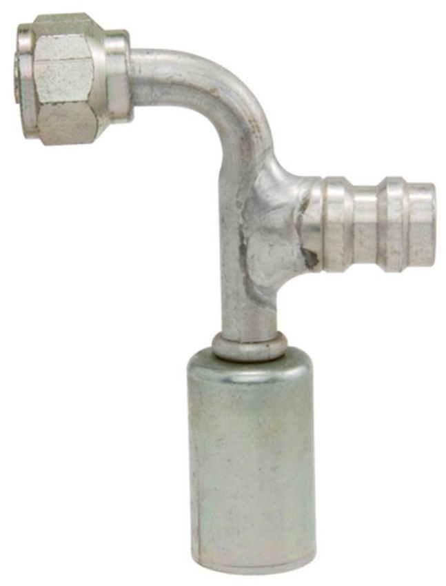 Four Seasons 14936 90 Degree Female O-Ring with R134a Service Port, Aluminum, Standard Diameter Beadlock
