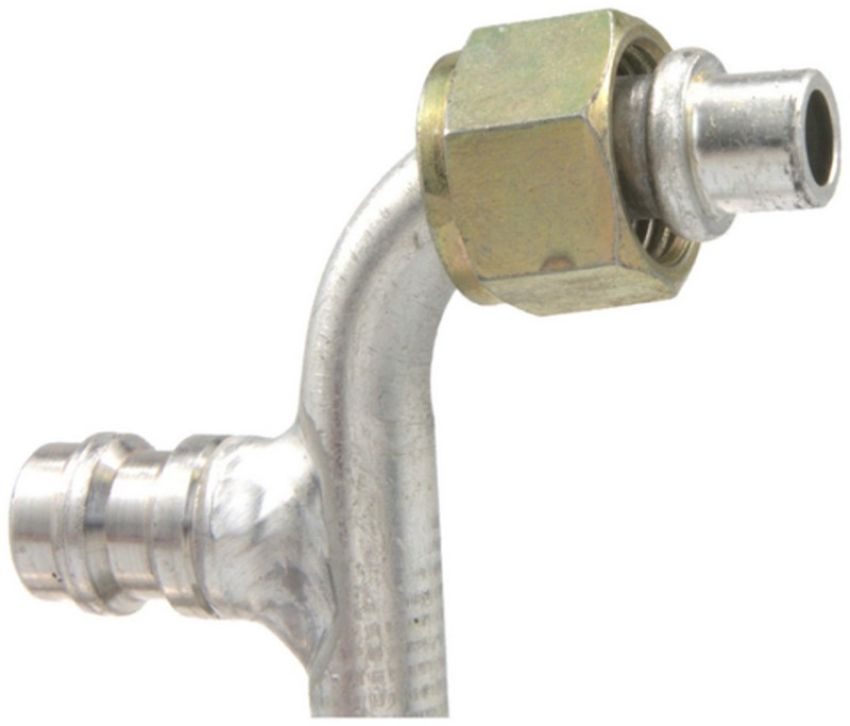 Four Seasons 14938 90 Degree Female O-Ring with R134a Service Port, Aluminum, Standard Diameter Beadlock