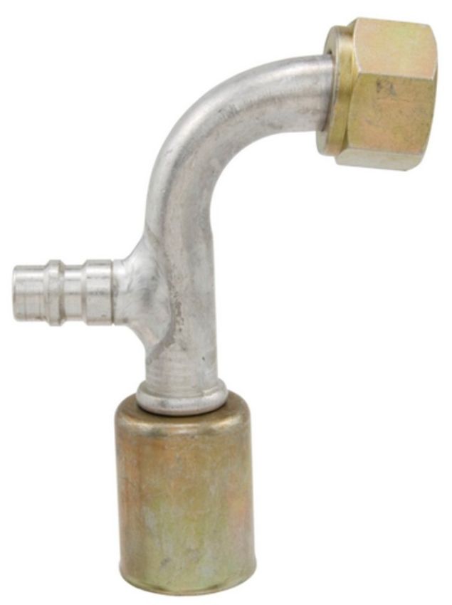Four Seasons 14940 90 Degree Female O-Ring with R134a Service Port, Aluminum, Standard Diameter Beadlock