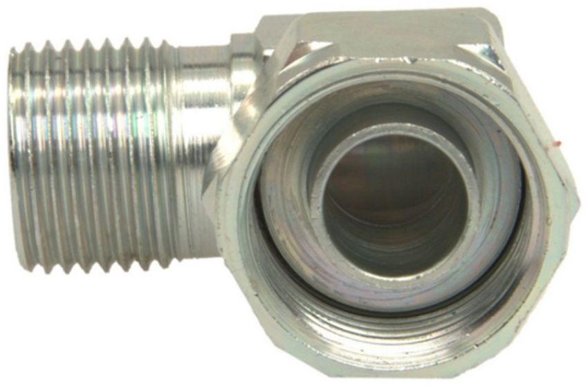 Four Seasons 15209 90 Degree Tube-O to Male Insert O-Ring, Steel, Adapter, A/C Fitting