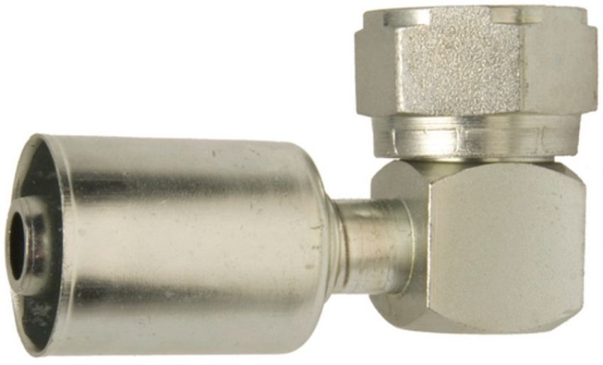 Four Seasons 15211 90 Degree Female O-Ring Short Drop, Steel, Standard Diameter Beadlock A/C Fitting