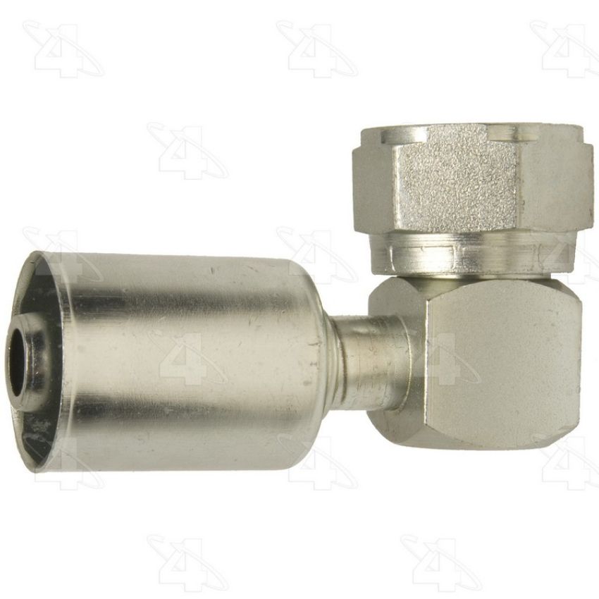 Four Seasons 15211 90 Degree Female O-Ring Short Drop, Steel, Standard Diameter Beadlock A/C Fitting