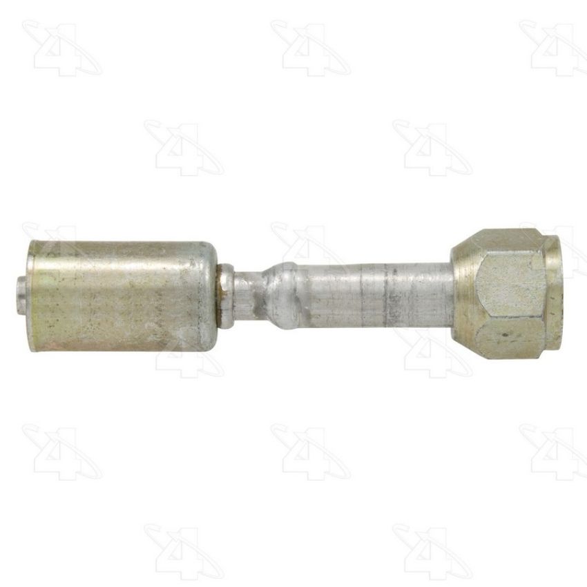 Four Seasons 15906 Straight Female Flare, Aluminum, Standard Diameter Beadlock, A/C Fitting