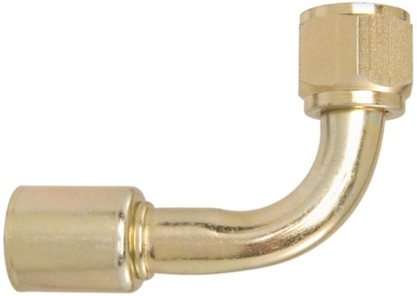 Four Seasons 15942 90 Degree Female O-Ring Long Pilot, Steel, Standard Diameter Beadlock A/C Fitting