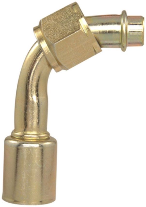 Four Seasons 15942 90 Degree Female O-Ring Long Pilot, Steel, Standard Diameter Beadlock A/C Fitting