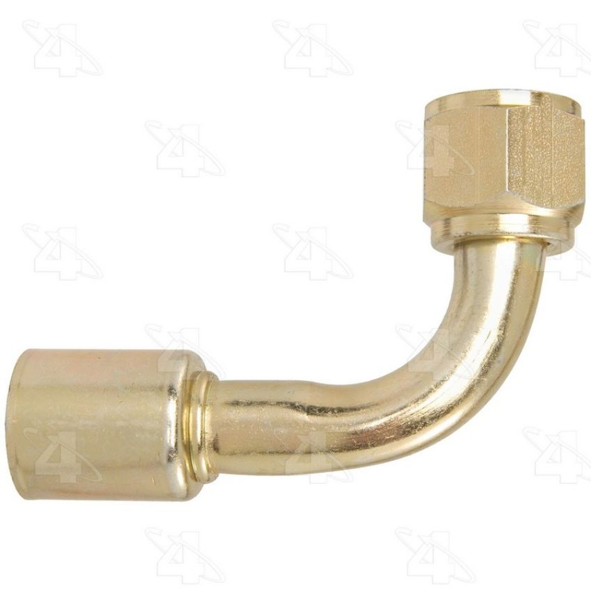 Four Seasons 15942 90 Degree Female O-Ring Long Pilot, Steel, Standard Diameter Beadlock A/C Fitting