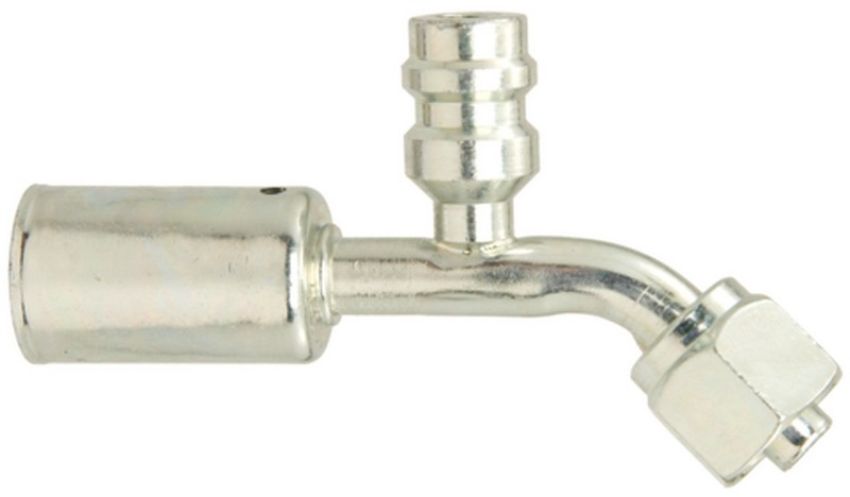 Four Seasons 15949 45 Degree Female O-Ring Long Pilot with R134a Service Port, Steel, Std. Dia. Beadlock
