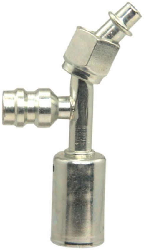Four Seasons 15949 45 Degree Female O-Ring Long Pilot with R134a Service Port, Steel, Std. Dia. Beadlock