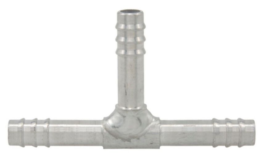 Four Seasons 16308 T-Splicer, Aluminum, Standard Diameter Barb and Clamp, A/C Fitting