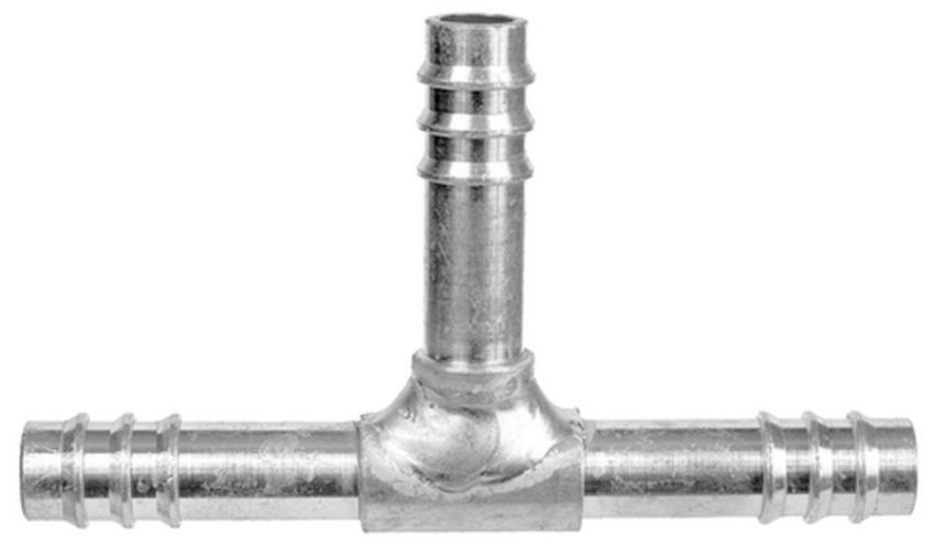 Four Seasons 16312 T-Splicer, Aluminum, Standard Diameter Barb and Clamp, A/C Fitting