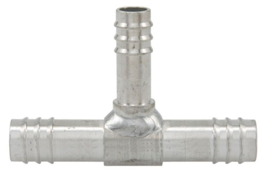 Four Seasons 16322 T-Splicer, Aluminum, Standard Diameter Barb and Clamp, A/C Fitting