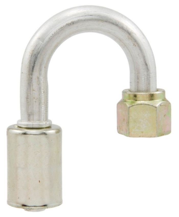 Four Seasons 17218 180 Degree Female O-Ring, Aluminum, Standard Diameter Beadlock, A/C Fitting