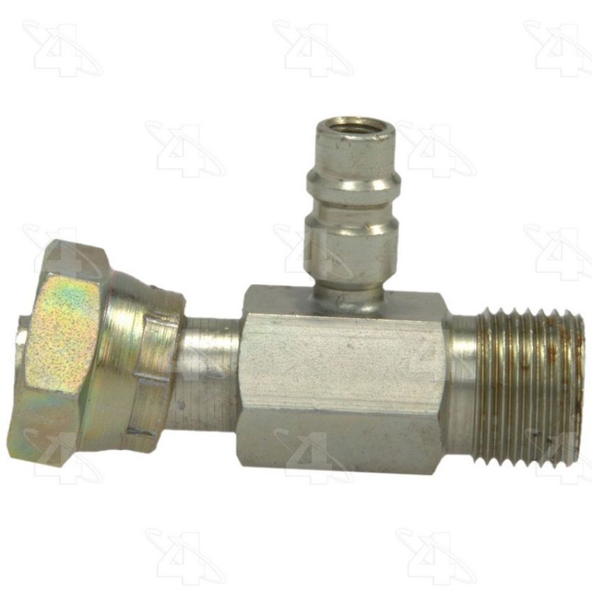 Four Seasons 17233 Female O-Ring to Male Insert O-Ring with R134a Service Port, Steel, Adapter
