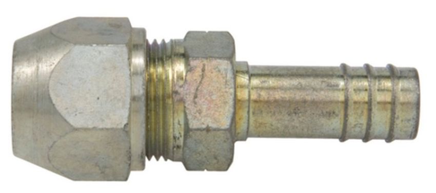 Four Seasons 17756 Straight Compression, Steel, Standard Diameter Barb and Clamp, A/C Fitting