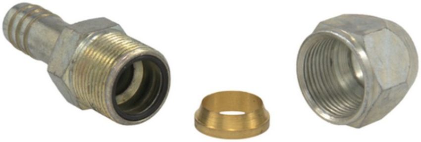 Four Seasons 17756 Straight Compression, Steel, Standard Diameter Barb and Clamp, A/C Fitting