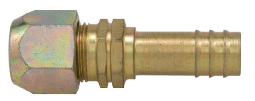 Four Seasons 17760 Straight Compression, Steel, Standard Diameter Barb and Clamp, A/C Fitting