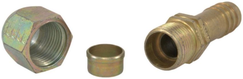 Four Seasons 17760 Straight Compression, Steel, Standard Diameter Barb and Clamp, A/C Fitting