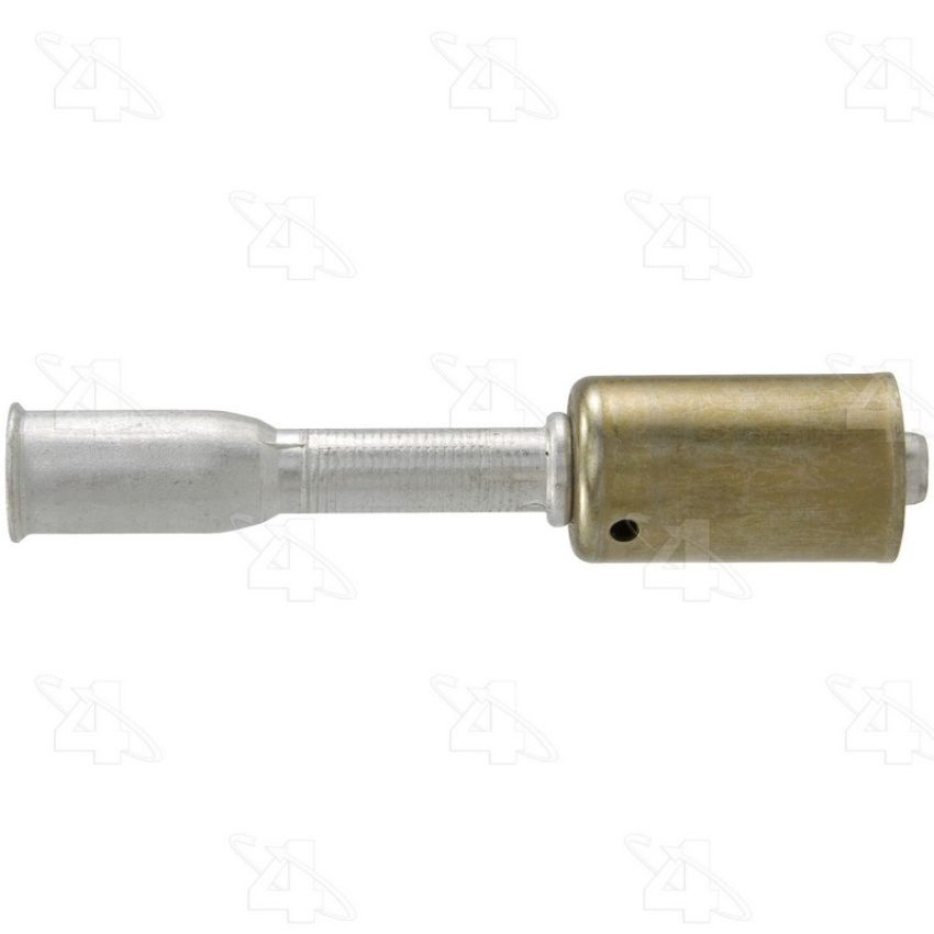 Four Seasons 17916 Straight Female Springlock, Aluminum, Standard Diameter Beadlock, A/C Fitting