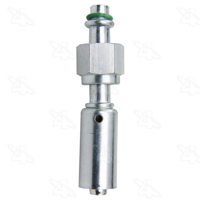 Four Seasons 18046 Straight Female O-Ring Long Pilot, Steel, Reduced Diameter Beadlock A/C Fitting