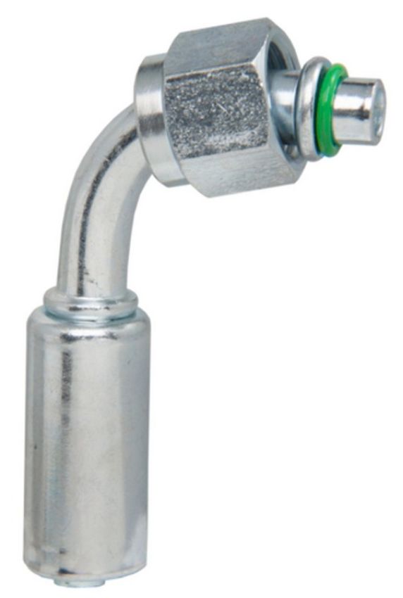 Four Seasons 18086 90 Degree Female O-Ring Long Pilot, Steel, Reduced Diameter Beadlock A/C Fitting