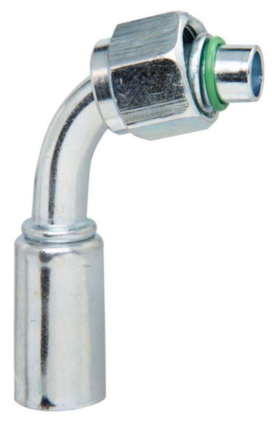 Four Seasons 18098 90 Degree Female O-Ring Long Pilot, Steel, Reduced Diameter Beadlock A/C Fitting