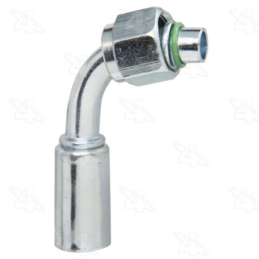 Four Seasons 18098 90 Degree Female O-Ring Long Pilot, Steel, Reduced Diameter Beadlock A/C Fitting