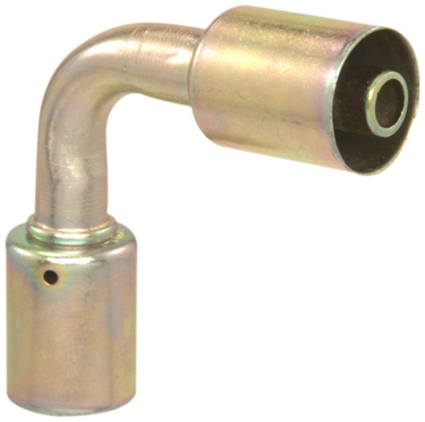 Four Seasons 18330 90 Degree In-line Splicer, Steel, Standard Diameter Beadlock A/C Fitting