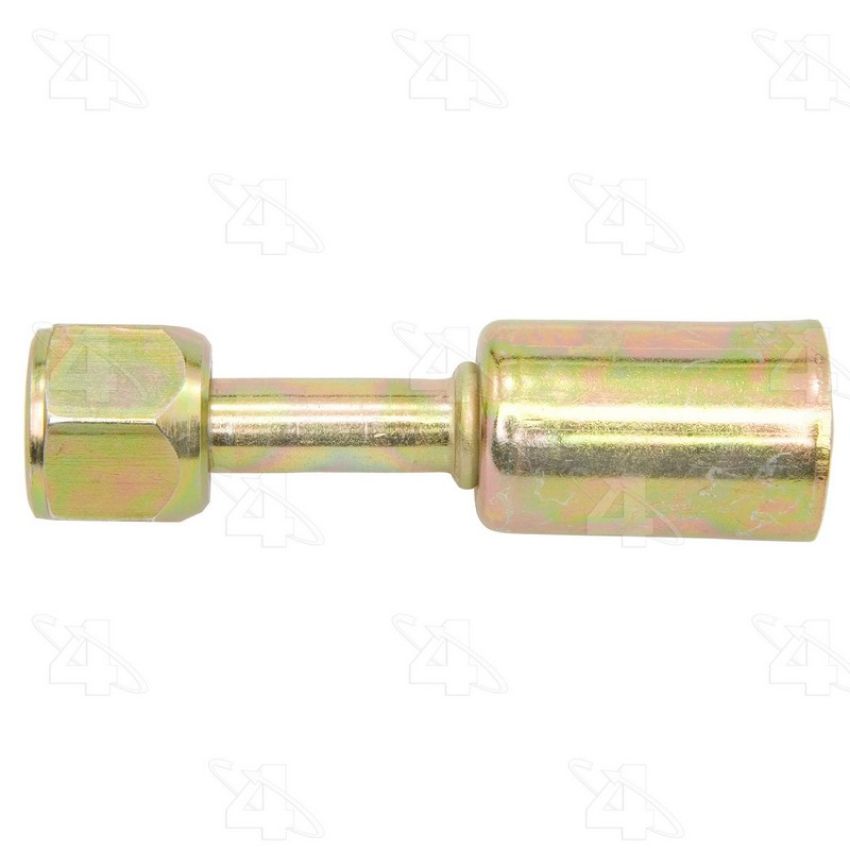 Four Seasons 18406 Straight Female Flare, Steel, Standard Diameter Beadlock, A/C Fitting