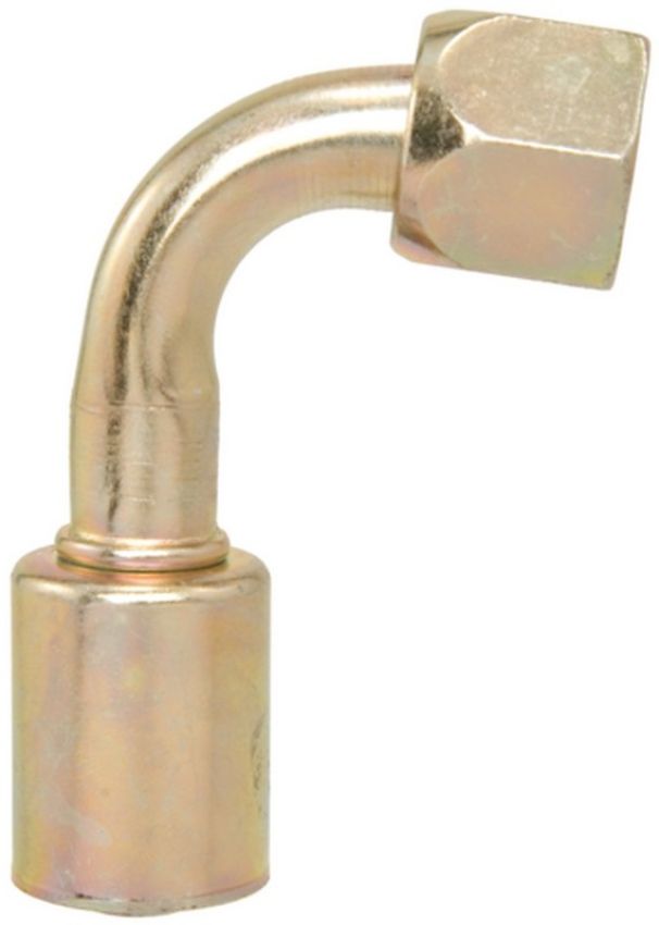 Four Seasons 18610 90 Degree Female Flare, Steel, Standard Diameter Beadlock, A/C Fitting